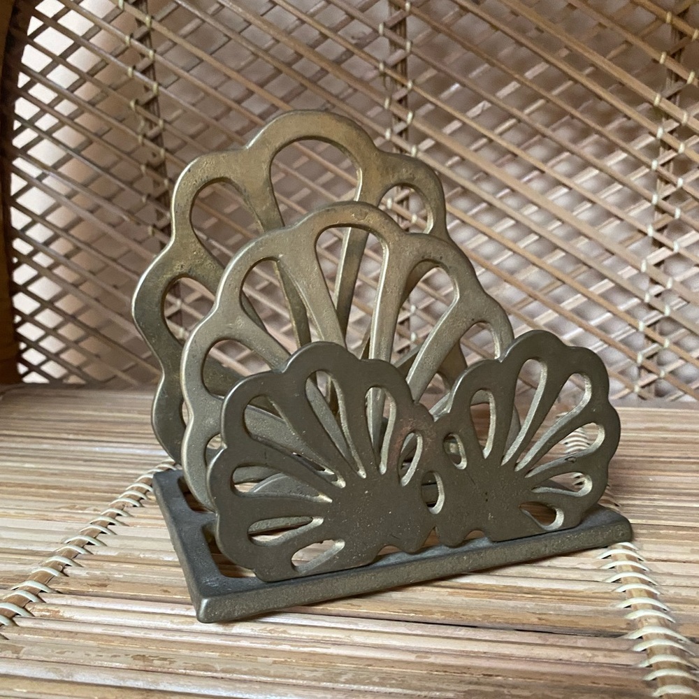 Vintage Brass Mail or Napkin Holder